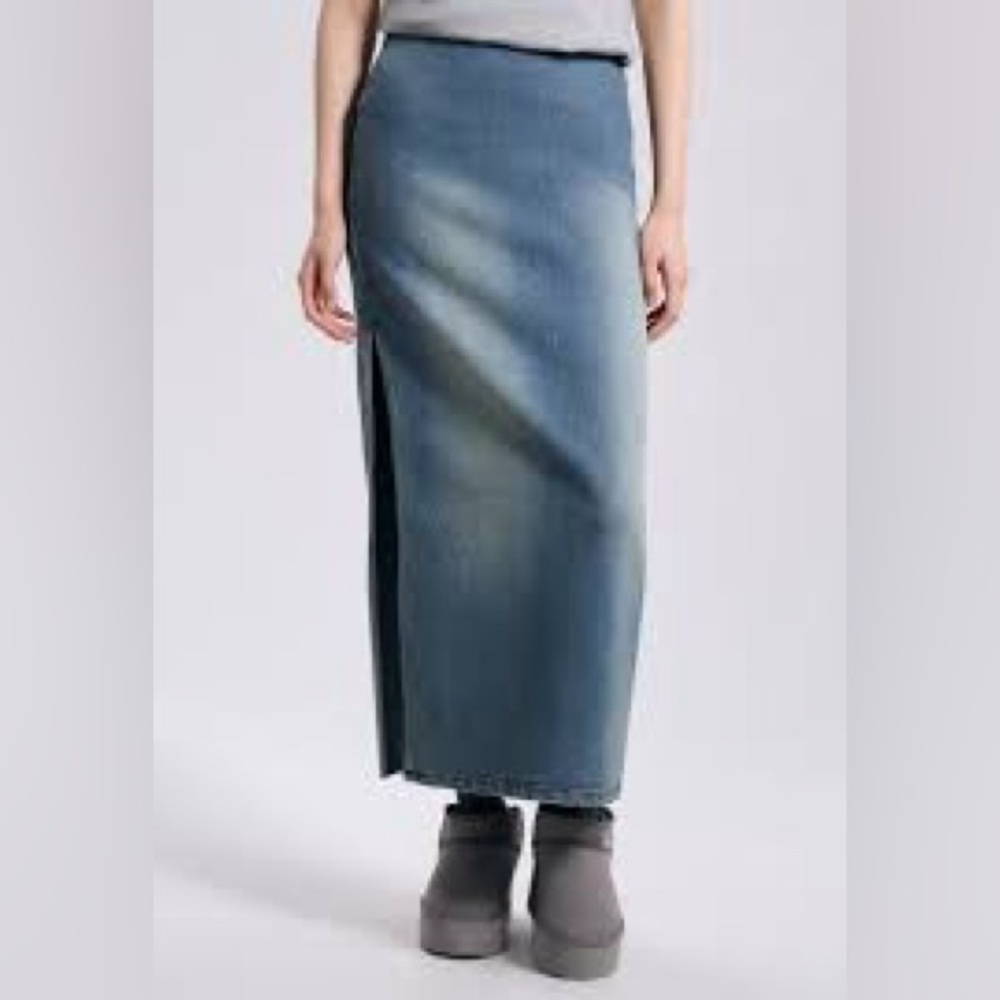 Bershka Blue Maxi Skirt